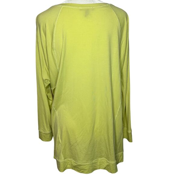Eileen Fisher Oversized Small Yellow Tencel Blend Crewneck Sweater Sweatshirt - Picture 6 of 7